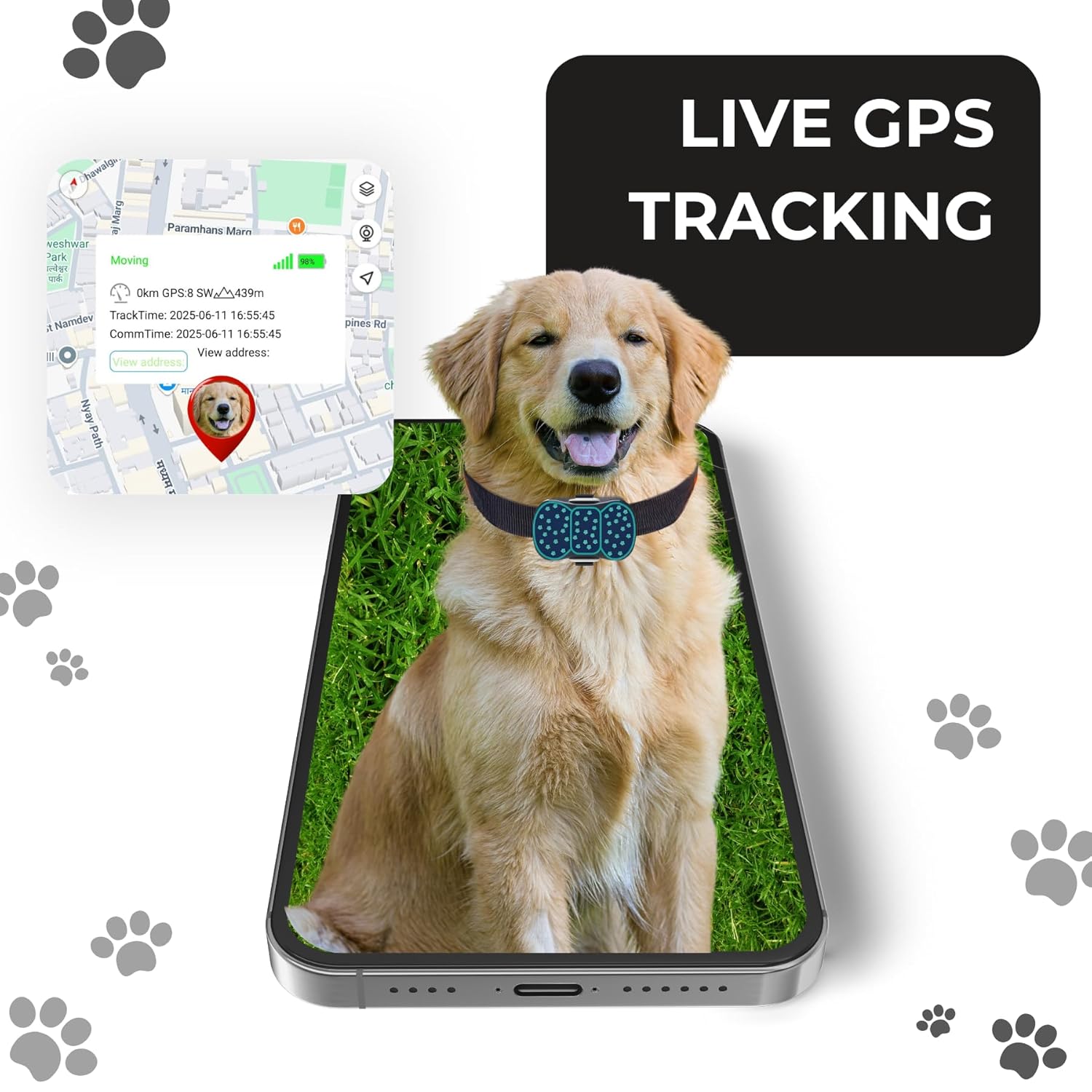 Pet tracker for cat, dog, cow, jallikattu